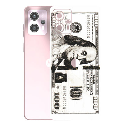 Motorola Phone Skins (All Models) - 100 Dollar Currency - Transparent Finish (T-01) Motorola G13