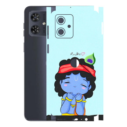 Motorola Phone Skins (All Models) - Radhe Radhe Cute Toon - 3D Embossed Finish (L-05) Motorola G54 (5G)