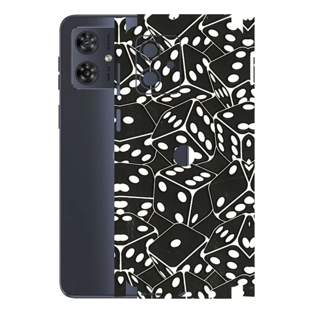 Motorola Phone Skins (All Models) - Big Black Dices - 3D Embossed Finish (L-106) Motorola G54 (5G)