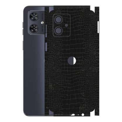 Motorola Phone Skins (All Models) - Snake Leather Black - 3D Embossed Finish (L-107) Motorola G54 (5G)