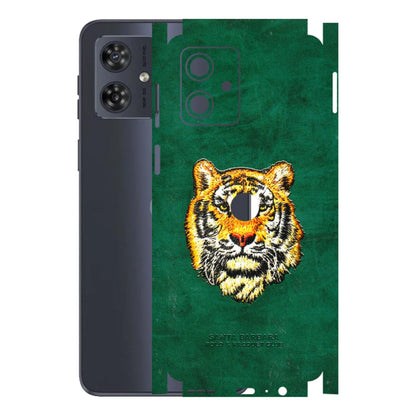 Motorola Phone Skins (All Models) - Leather Feel Tiger - 3D Embossed Finish (L-111) Motorola G54 (5G)