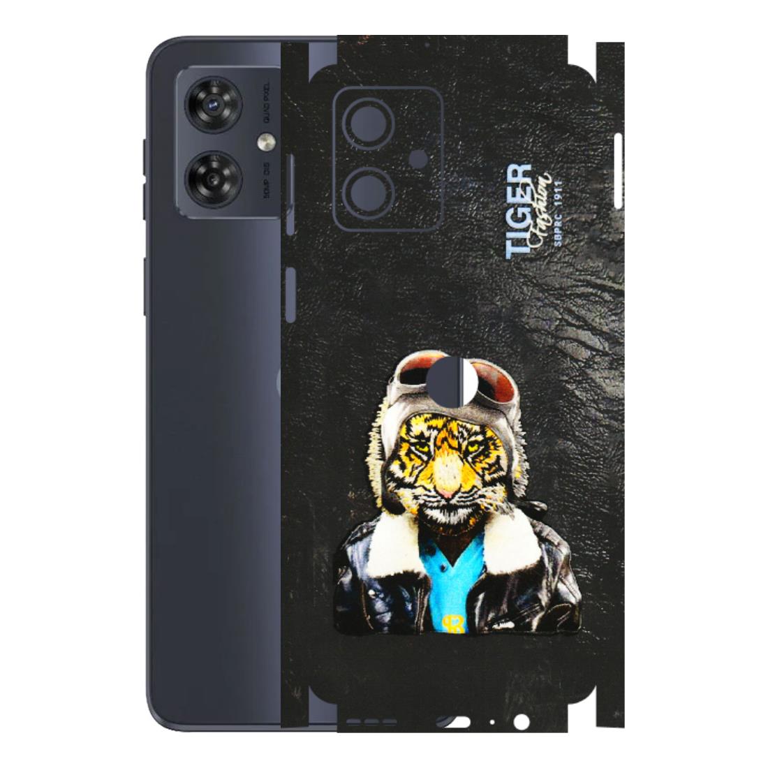 Motorola Phone Skins (All Models) - Rider Tiger - 3D Embossed Finish (L-113) Motorola G54 (5G)