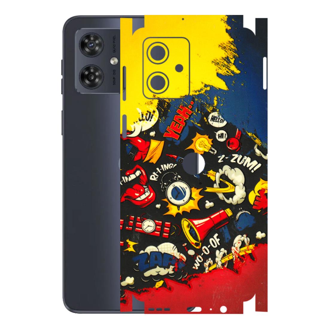 Motorola Phone Skins (All Models) - Pacific Doodle Art - 3D Embossed Finish (L-120) Motorola G54 (5G)