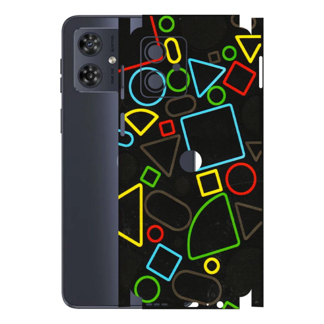 Motorola Phone Skins (All Models) - Black Shapes - 3D Embossed Finish (L-131) Motorola G54 (5G)