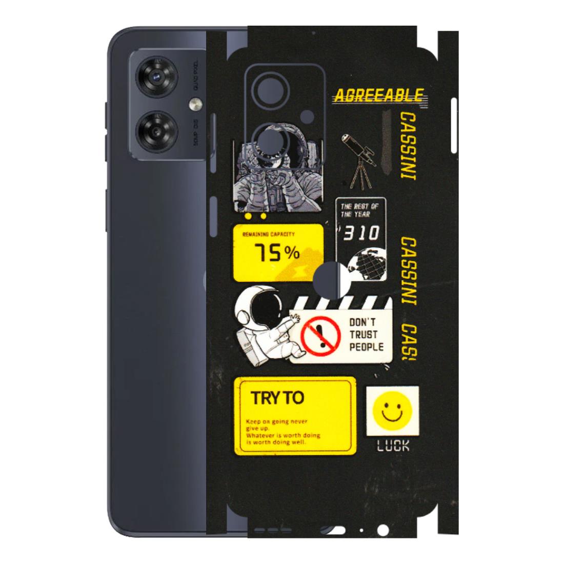 Motorola Phone Skins (All Models) - Black Cassini - 3D Embossed Finish (L-161) Motorola G54 (5G)