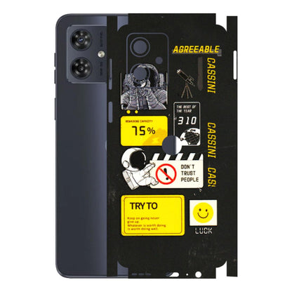 Motorola Phone Skins (All Models) - Black Cassini - 3D Embossed Finish (L-161) Motorola G54 (5G)