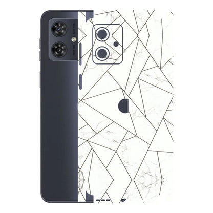 Motorola Phone Skins (All Models) - Luxury White Marble Effect - 3D Embossed Finish (L-168) Motorola G54 (5G)