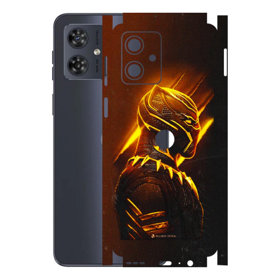 Motorola Phone Skins (All Models) - Gold Black Panther - 3D Embossed Finish (L-181) Motorola G54 (5G)