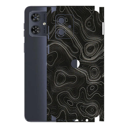 Motorola Phone Skins (All Models) - Black Swirl - 3D Embossed Finish (L-196) Motorola G54 (5G)