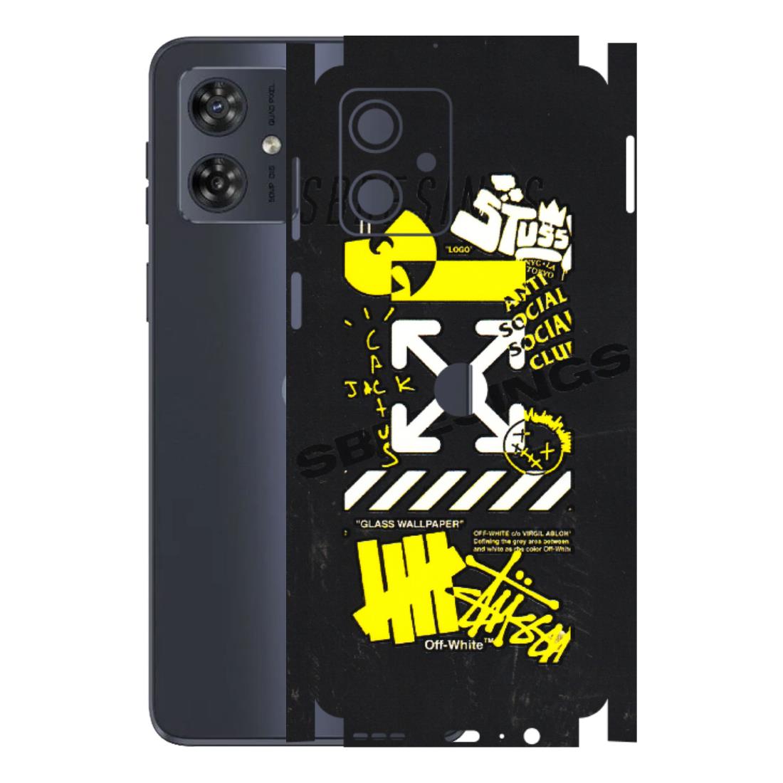 Motorola Phone Skins (All Models) - Anti Social Graffiti - 3D Embossed Finish (L-198) Motorola G54 (5G)