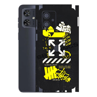 Motorola Phone Skins (All Models) - Anti Social Graffiti - 3D Embossed Finish (L-198) Motorola G54 (5G)