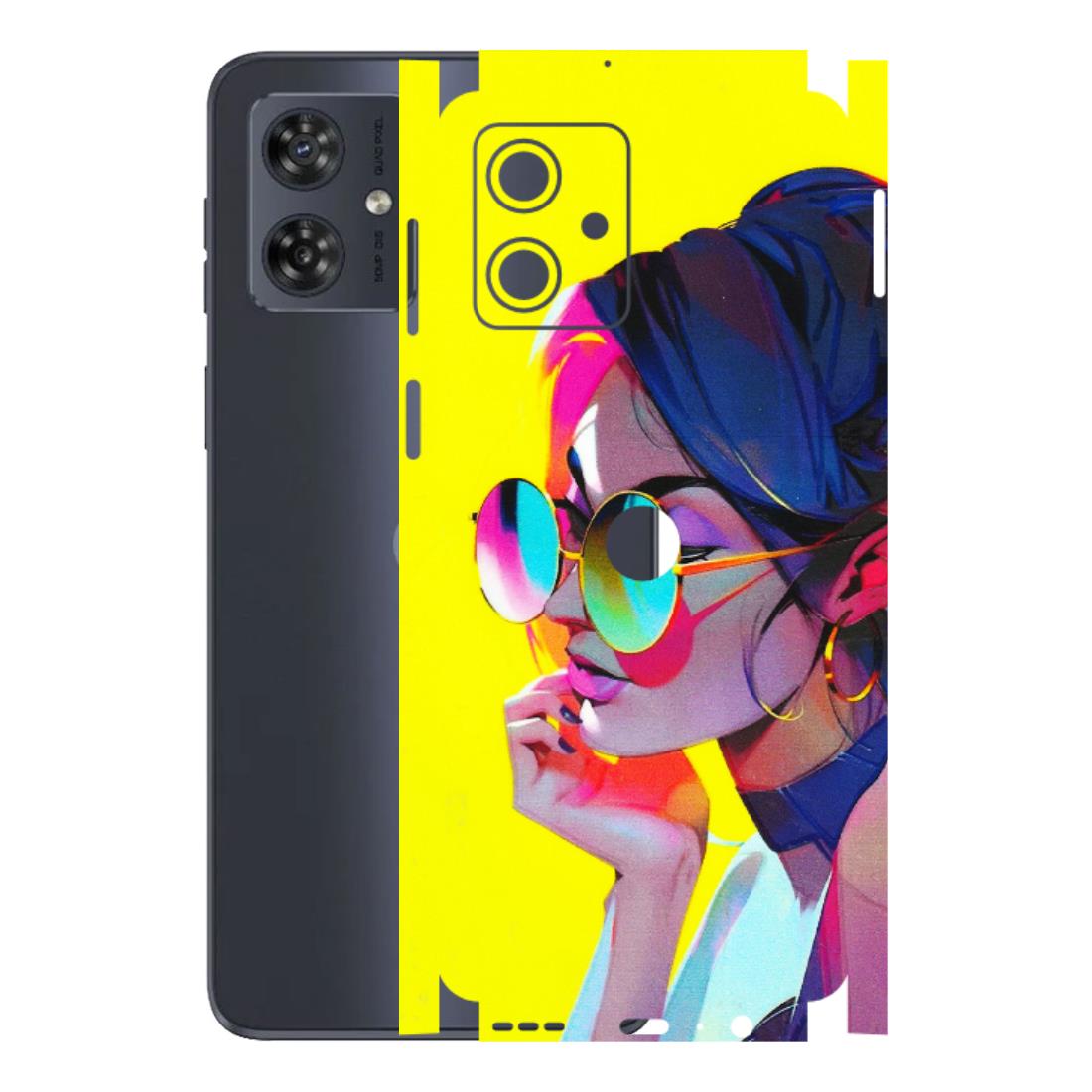 Motorola Phone Skins (All Models) - Bold Stylish Girl - 3D Embossed Finish (L-222) Motorola G54 (5G)