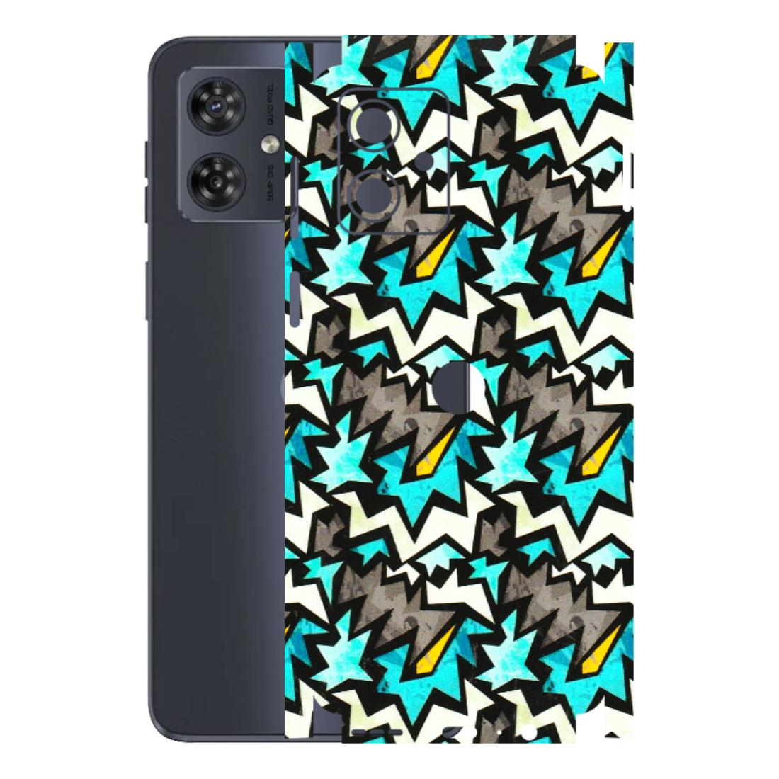 Motorola Phone Skins (All Models) - Funky Zig Zag - 3D Embossed Finish (L-223) Motorola G54 (5G)