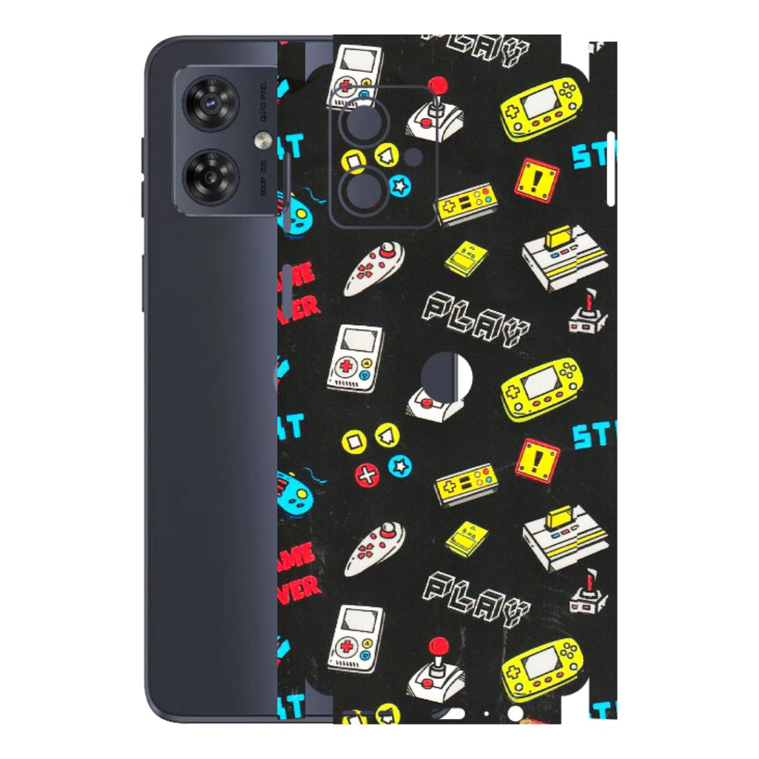 Motorola Phone Skins (All Models) - Gaming Doodles - 3D Embossed Finish (L-224) Motorola G54 (5G)