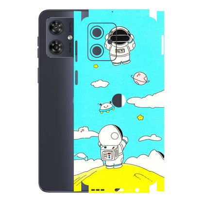 Motorola Phone Skins (All Models) - Blue Skies Astro Float - 3D Embossed Finish (L-230) Motorola G54 (5G)
