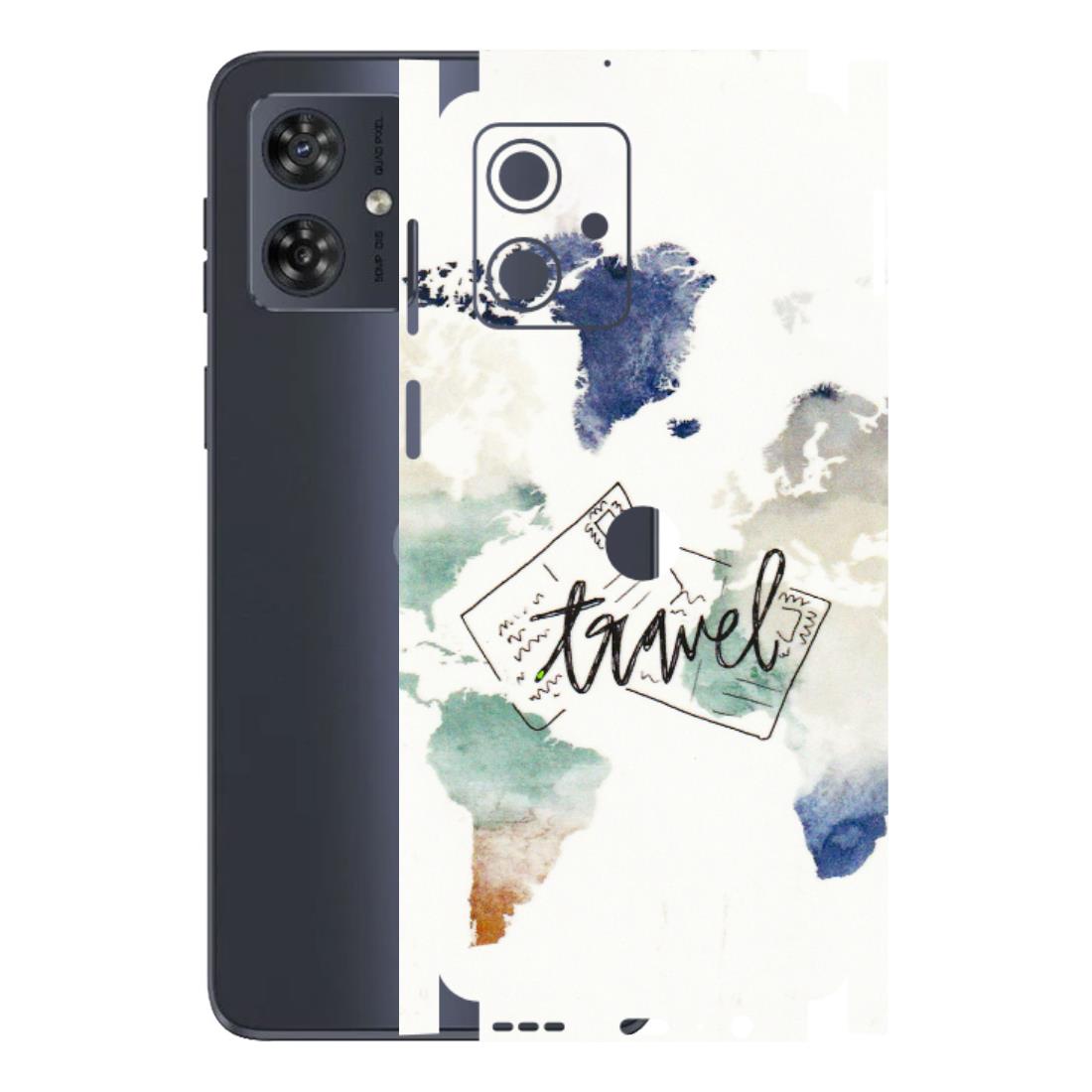 Motorola Phone Skins (All Models) - Travel The World - 3D Embossed Finish (L-232) Motorola G54 (5G)