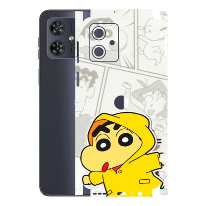 Motorola Phone Skins (All Models) - Yellow Shinchan Comic - 3D Embossed Finish (L-246) Motorola G54 (5G)