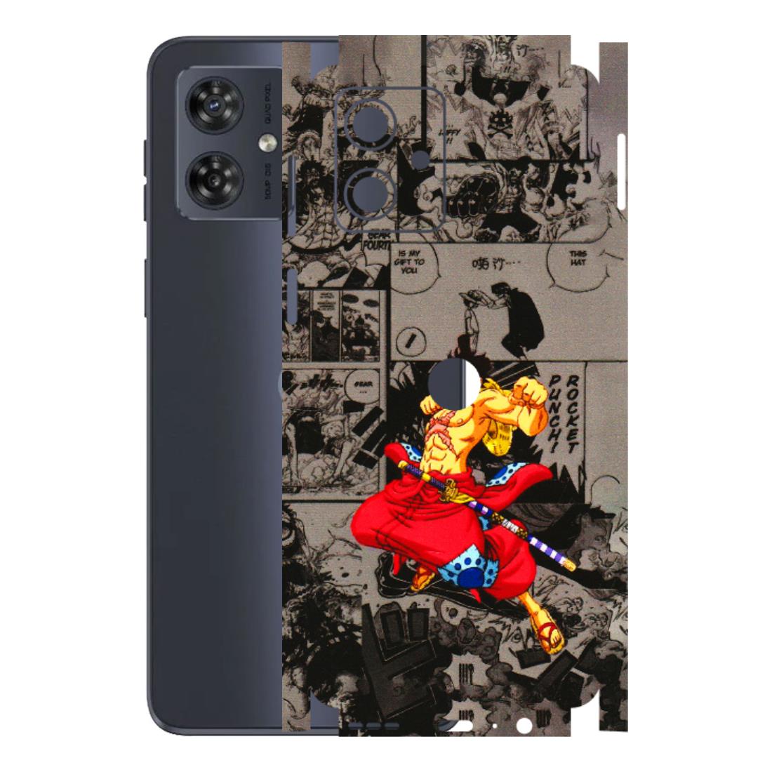 Motorola Phone Skins (All Models) - One Piece Rocket Punch Manga - 3D Embossed Finish (L-25) Motorola G54 (5G)