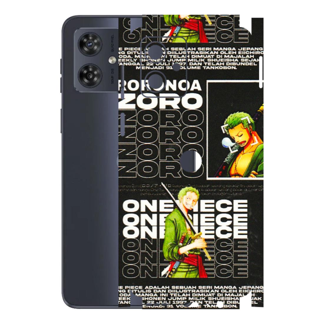 Motorola Phone Skins (All Models) - One Piece Zoro - 3D Embossed Finish (L-250) Motorola G54 (5G)