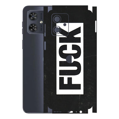 Motorola Phone Skins (All Models) - The F Word - 3D Embossed Finish (L-255) Motorola G54 (5G)