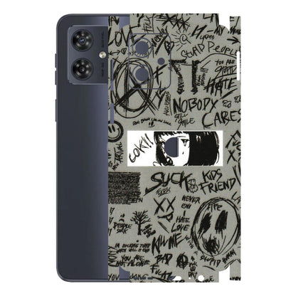Motorola Phone Skins (All Models) - Never Have Love Anime - 3D Embossed Finish (L-260) Motorola G54 (5G)