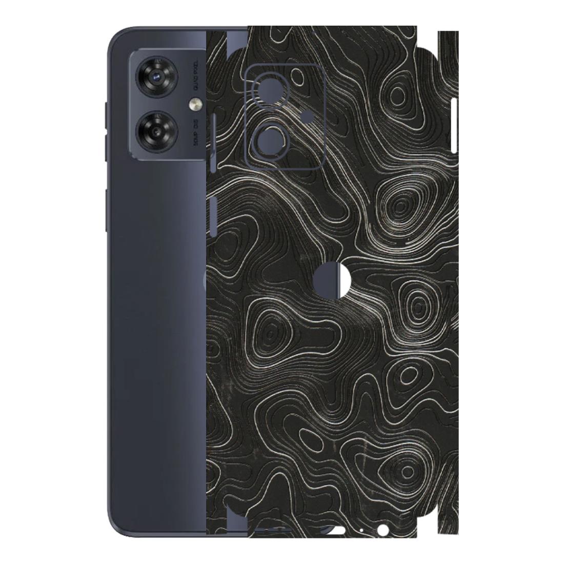Motorola Phone Skins (All Models) - Abstract White Line Map - 3D Embossed Finish (L-269) Motorola G54 (5G)