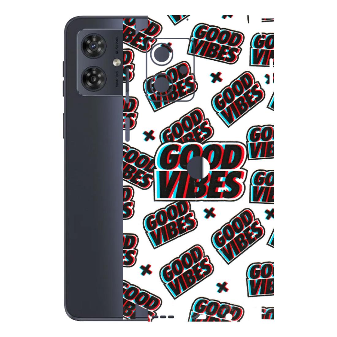 Motorola Phone Skins (All Models) - Good Vibes - 3D Embossed Finish (L-282) Motorola G54 (5G)