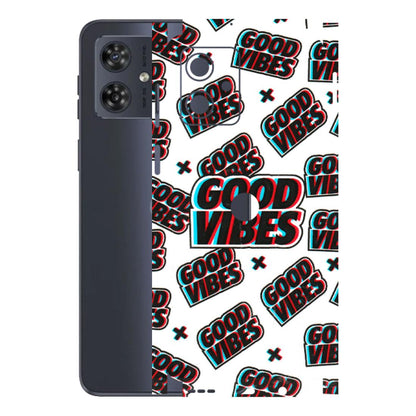 Motorola Phone Skins (All Models) - Good Vibes - 3D Embossed Finish (L-282) Motorola G54 (5G)