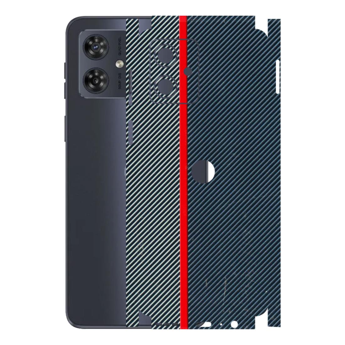Motorola Phone Skins (All Models) - Blue Sober Lines - 3D Embossed Finish (L-305) Motorola G54 (5G)
