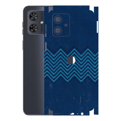 Motorola Phone Skins (All Models) - Blue Sober Waves - 3D Embossed Finish (L-306) Motorola G54 (5G)