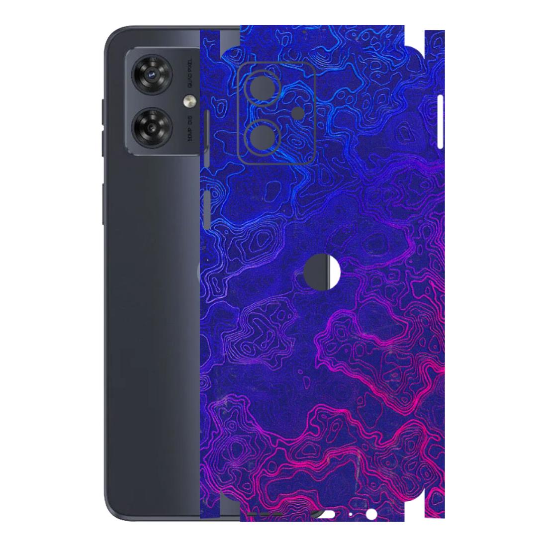 Motorola Phone Skins (All Models) - Purple Ripples Swirl - 3D Embossed Finish (L-314) Motorola G54 (5G)