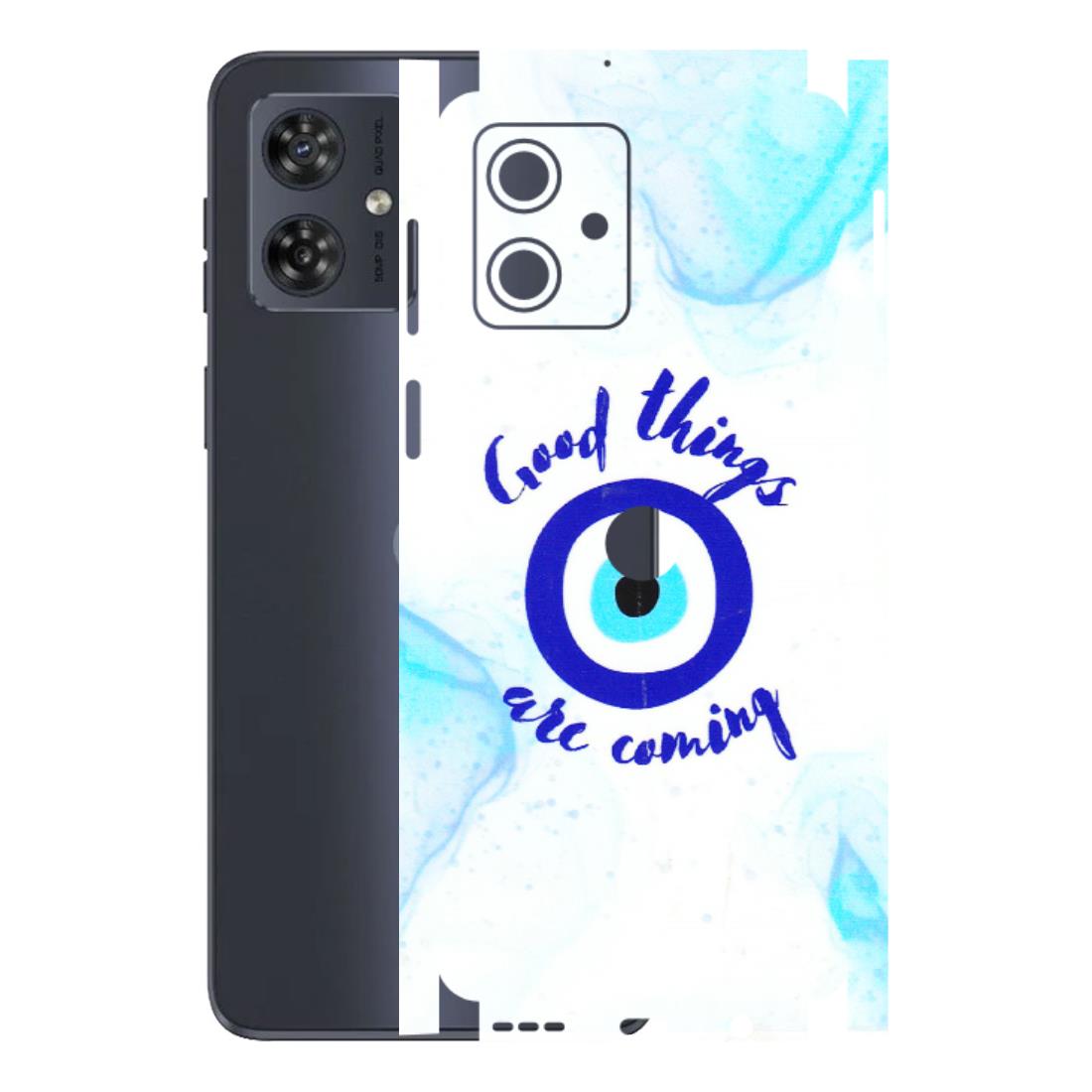 Motorola Phone Skins (All Models) - Evil Eye Good Things Are Coming - 3D Embossed Finish (L-322) Motorola G54 (5G)
