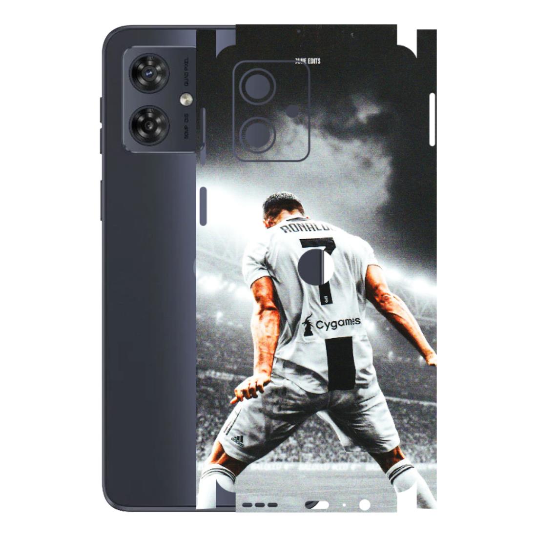 Motorola Phone Skins (All Models) - Ronaldo CR7 Crazy - 3D Embossed Finish (L-44) Motorola G54 (5G)