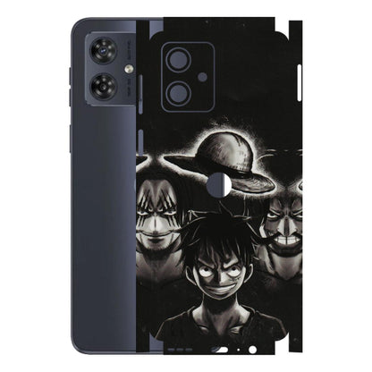 Motorola Phone Skins (All Models) - Black Luffy Hat - 3D Embossed Finish (L-57) Motorola G54 (5G)