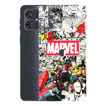 Motorola Phone Skins (All Models) - Marvel Colorful Comic - 3D Embossed Finish (L-64) Motorola G54 (5G)