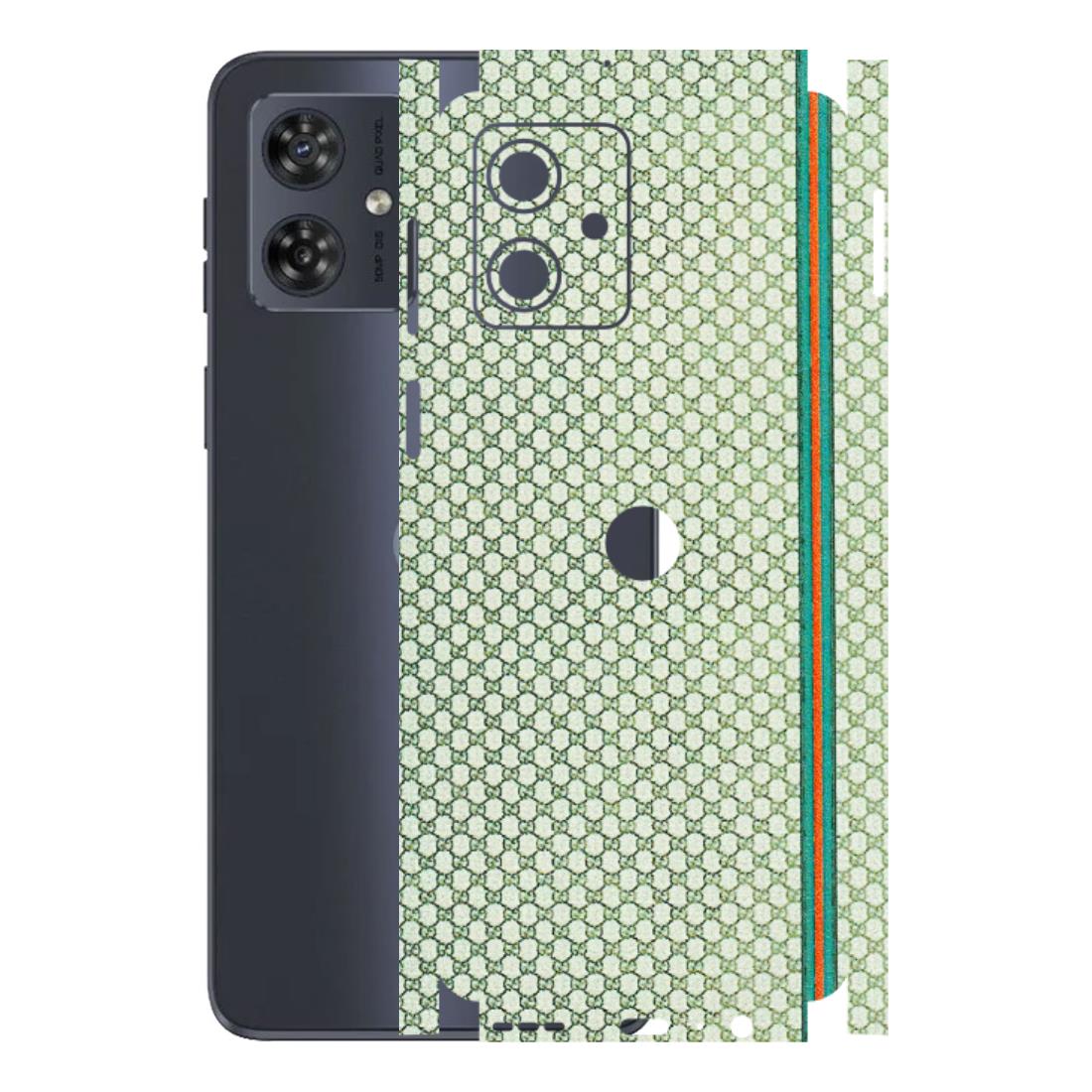 Motorola Phone Skins (All Models) - Gucci Fabric Pattern - 3D Embossed Finish (L-73) Motorola G54 (5G)