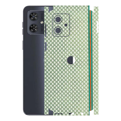 Motorola Phone Skins (All Models) - Gucci Fabric Pattern - 3D Embossed Finish (L-73) Motorola G54 (5G)