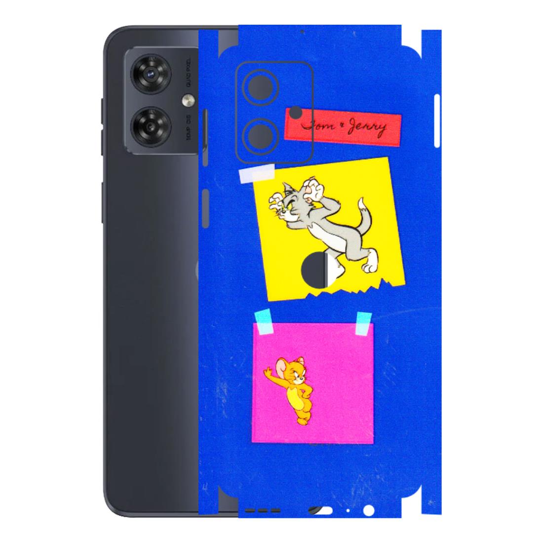 Motorola Phone Skins (All Models) - Tom N Jerry Sticky Notes - 3D Embossed Finish (L-88) Motorola G54 (5G)