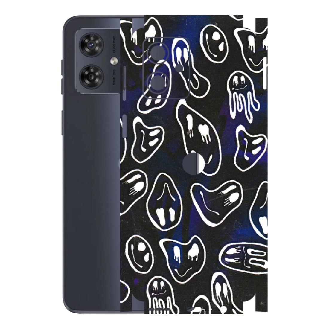 Motorola Phone Skins (All Models) - Distorted Smileys - 3D Embossed Finish (L-92) Motorola G54 (5G)