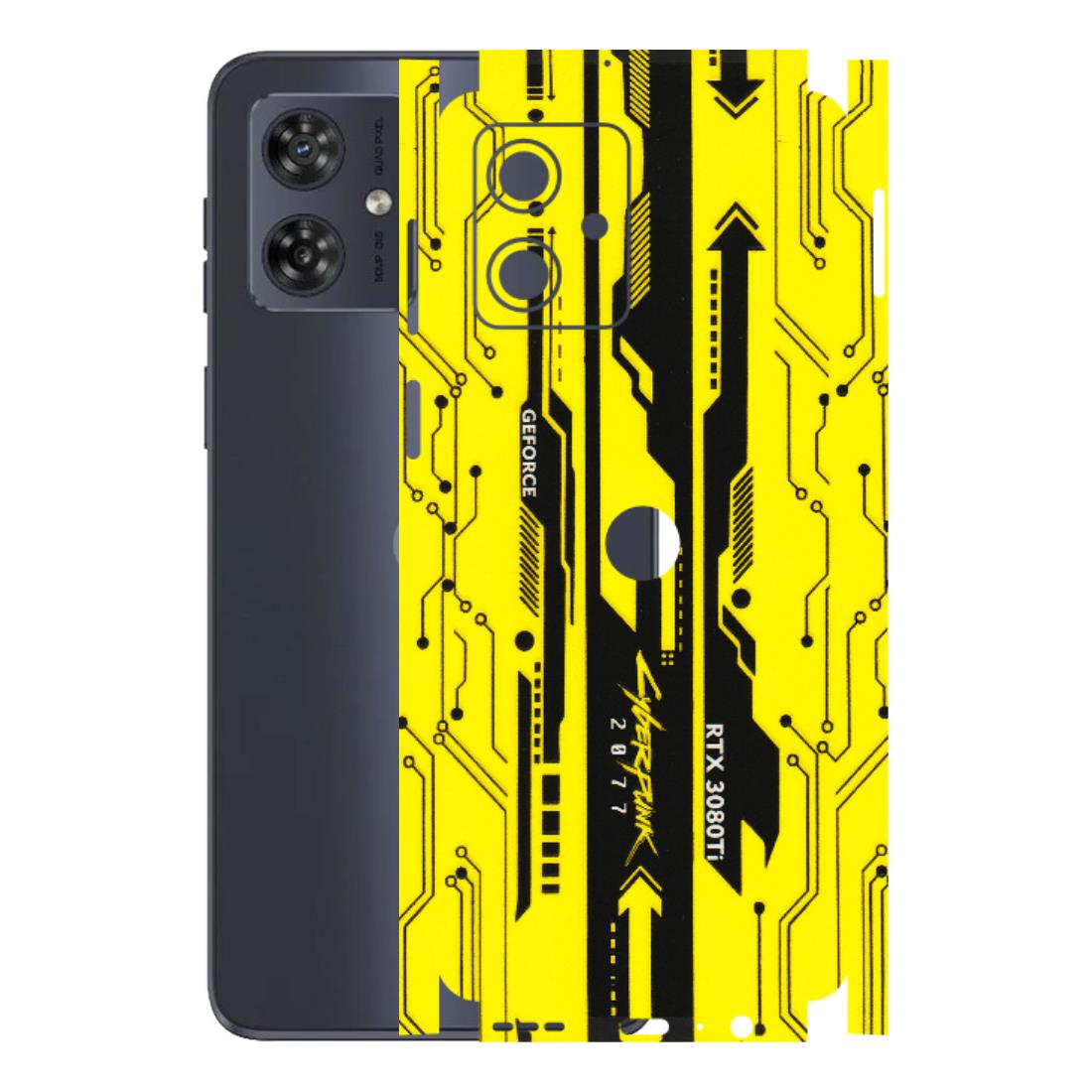 Motorola Phone Skins (All Models) - Yellow Cyberpunk - 3D Embossed Finish (L-93) Motorola G54 (5G)