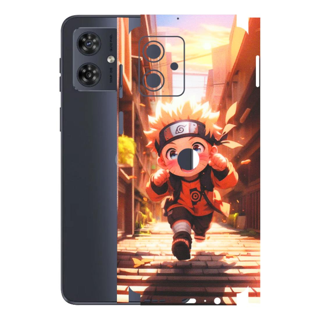 Motorola Phone Skins (All Models) - Naruto Cute Toon Running - Matte Finish (M-04) Motorola G54 (5G)