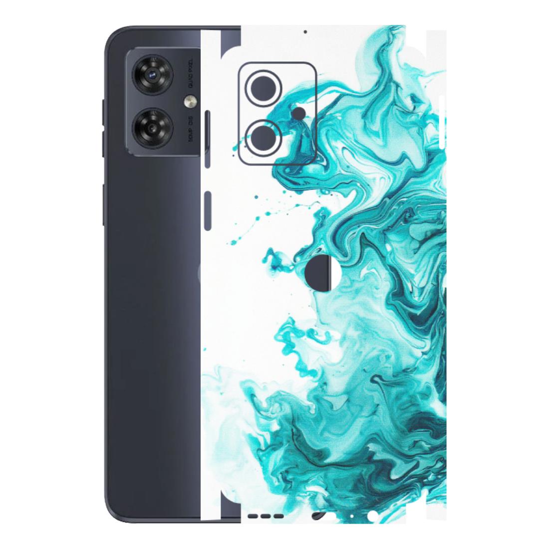 Motorola Phone Skins (All Models) - Sky Blue Abstract Colour - Matte Finish (M-146) Motorola G54 (5G)