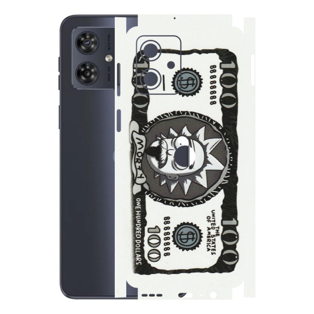 Motorola Phone Skins (All Models) - Rick And Morty Hundred Dollar Anime - Matte Finish (M-161) Motorola G54 (5G)