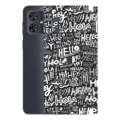 Motorola Phone Skins (All Models) - Hi Hello Doodles - Matte Finish (M-25) Motorola G54 (5G)