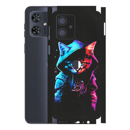 Motorola Phone Skins (All Models) - Cyberpunk Cat - Matte Finish (M-45) Motorola G54 (5G)