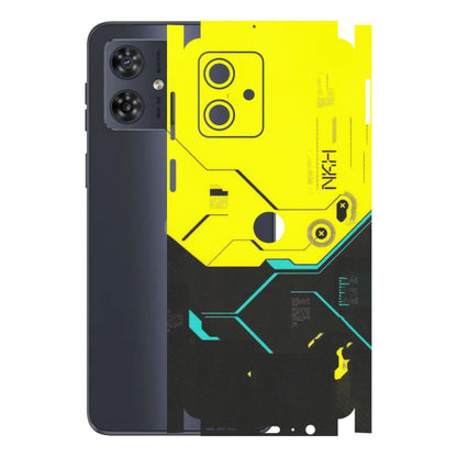 Motorola Phone Skins (All Models) - Black Yellow Technica - Matte Finish (M-53) Motorola G54 (5G)