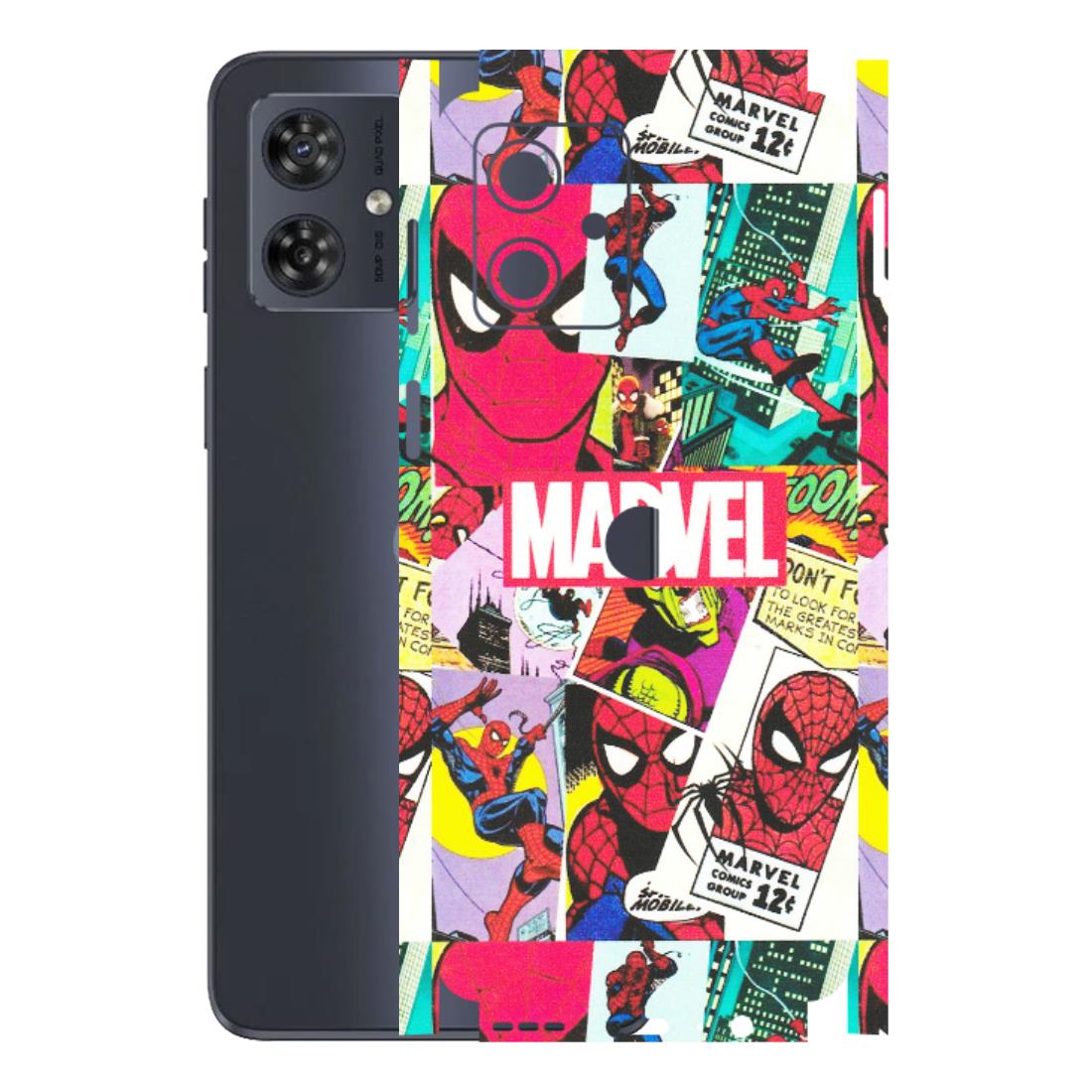 Motorola Phone Skins (All Models) - Marvel Comic Spiderman Grafitti - Matte Finish (M-72) Motorola G54 (5G)