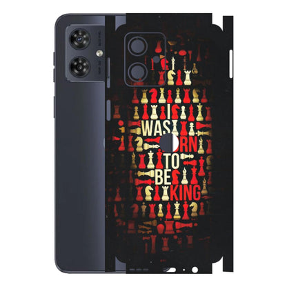Motorola Phone Skins (All Models) - Born To Be King - Matte Finish (M-73) Motorola G54 (5G)