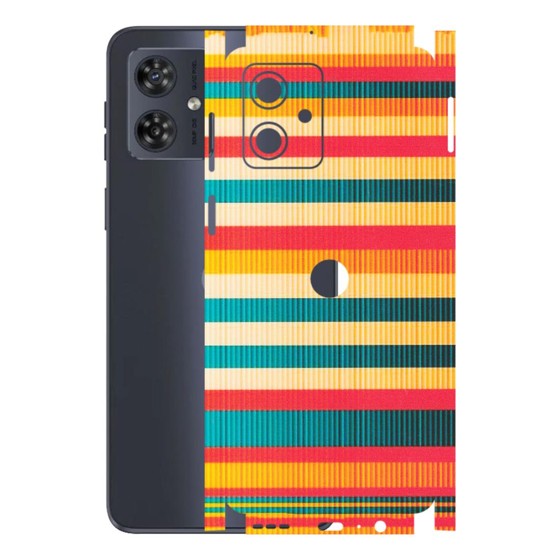 Motorola Phone Skins (All Models) - Colourful Stripes Soothing Effect - Matte Finish (M-86) Motorola G54 (5G)