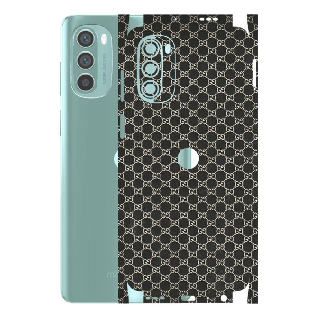 Motorola Phone Skins (All Models) - Black G Print - 3D Embossed Finish (L-109) Motorola G62 5G -